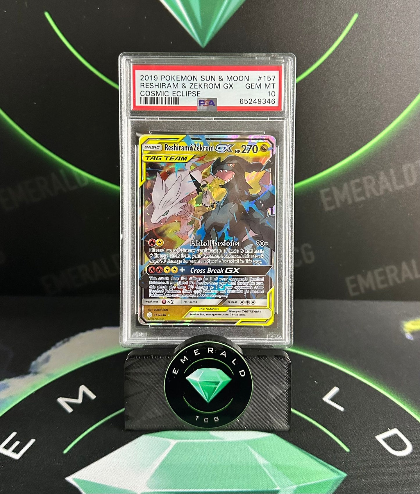 Reshiram & Zekrom GX - PSA 10