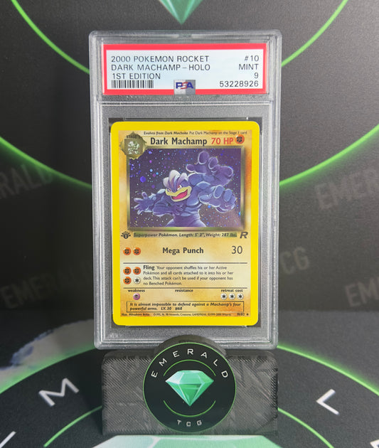 Dark Machamp 1st Edition - Holo PSA 9